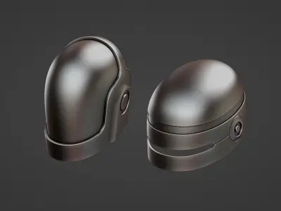 Robocop Duftpunk Helmets 3d model 3D model