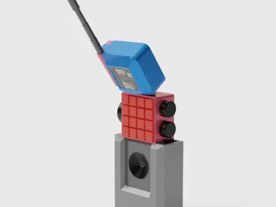 The Walkie Talkie Low-poly 3D model