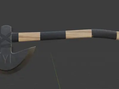 Turgut Axe Free low-poly 3D model