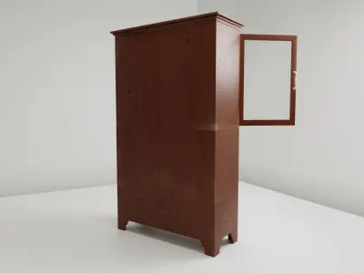 Antique Wood Cabinet 3D model