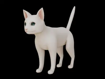 Cartoon Cat Low-poly 3D model purchase