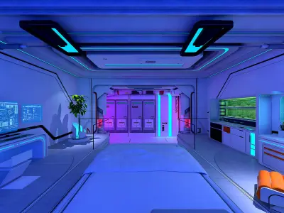 Space station 3D model