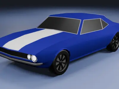 Muscle Cars - Low Poly Free low-poly 3D model