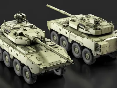 Tank Destroyer Highpoly 3d model 3D model