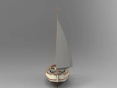 historical sailing ship I 3D model