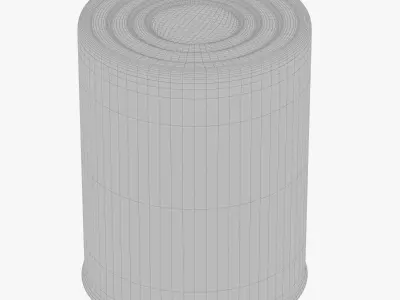 canned food round tin metal aluminum can 12 3D model