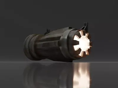 Sci-Fi Photon Blaster Laser Flash Light  Low-poly 3D model