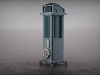 scifi port electrical module station 3D model