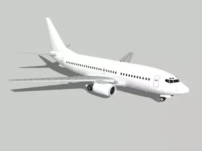 Boeing 737-300 Low-poly 3D model