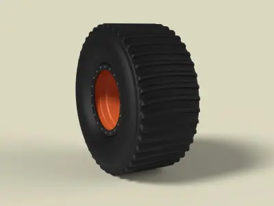 Rear wheel from Dirt dragster 3D model