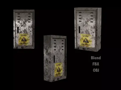 Fuse Box Low Poly Low-poly 3D model