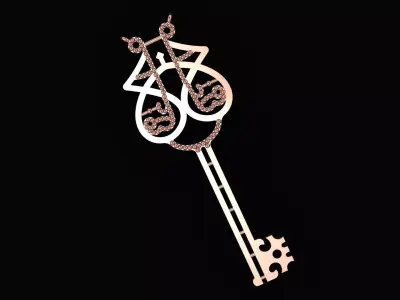 Unique Key Necklace 3D print model