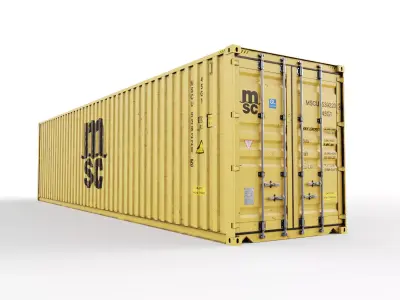 40 feet  High Cube MSC shipping container  3D model