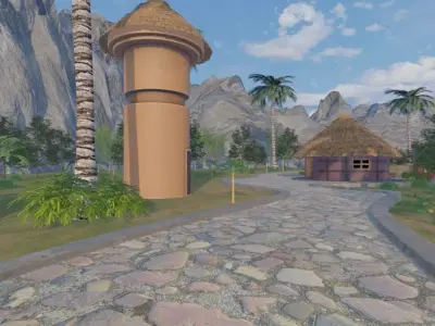 Traditional Village Layout 3D model
