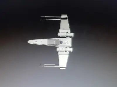 X wing star wars Low-poly 3D model