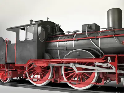 Prussian P4 BR36 Steam Locomotive 3D model
