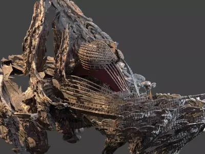 Sword Ocean Grand Airship destroyer 3D model