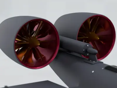 ALLAG-E - Military interceptor drone 3D model