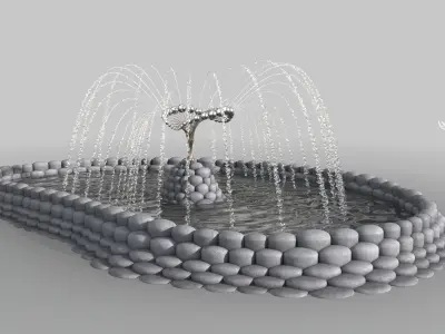 Fountain Organic Form 2 3D model
