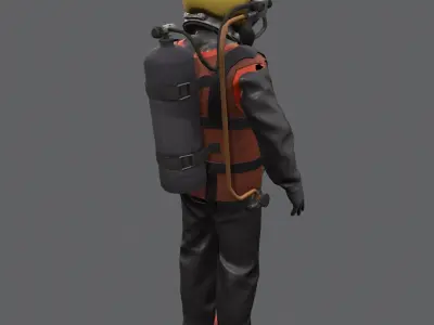 Commercial diver 3D model