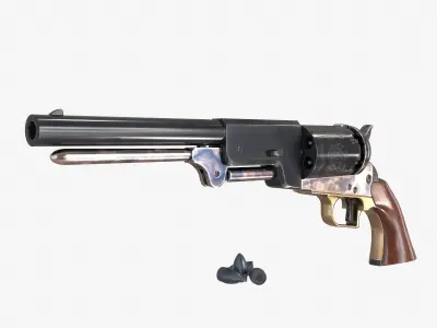 Colt Walker Low-poly 3D model