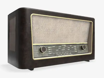 Vintage radio receiver 02 3D model