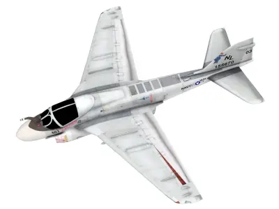Lowpoly  Grumman A-6 Intruder Low-poly 3D model