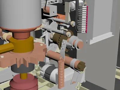 Ultra fine 10kV Switch gear Low-poly 3D model