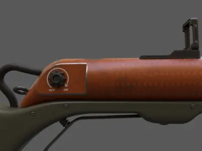 Gun-Sci-Fi-Low Poly Low-poly 3D model