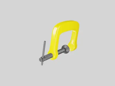 Clamp Yellow repair tool 3D model