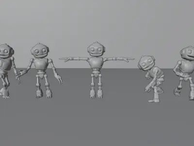 Post-Apocalyptic Robot 3D model