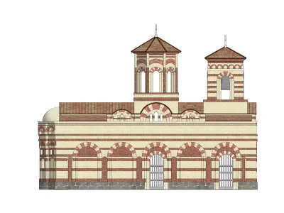 Bulgarian Orthodox Church Reconstruction Low-poly 3D model