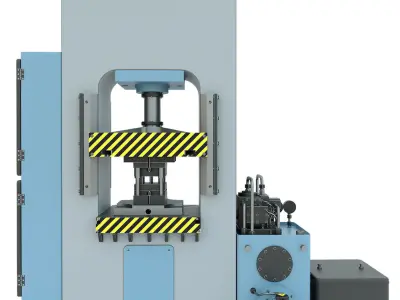 Industrial machine tool hydraulic press D2430 3D model