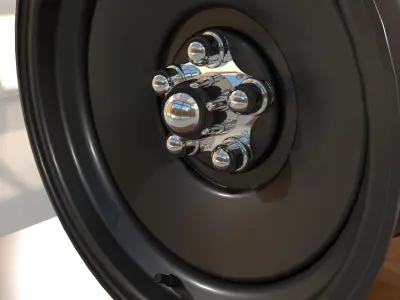 Car wheel rat rod 17 inches x 8 inches 3D model