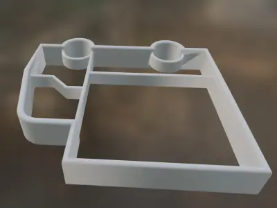 Truck Cookie Cutter double-sided 3D print model