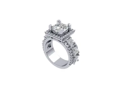 Art-Deco-Ring 3D print model shop
