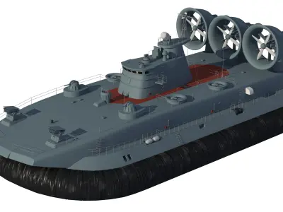 Chinese People Liberation Army Navy bison hovercraft 3D model