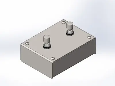 Footswitch plastic box with two switches Free 3D model