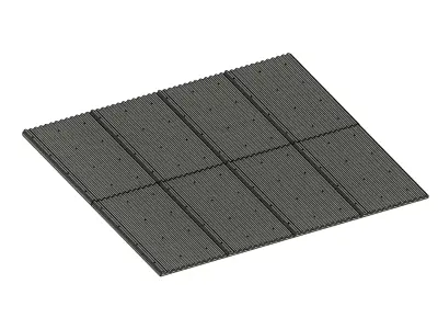 Modelling Corrugated Roofing Sheets Various Sizes 3D print model