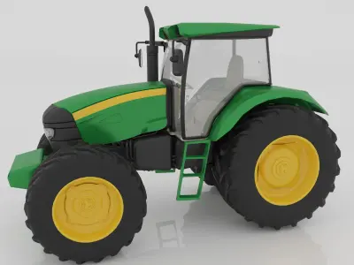 Farm Tractor 4K 3D model