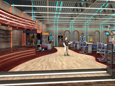 Bowling alley design Low-poly 3D model
