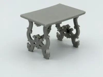 Dollhouse miniature antique Italian Table  3D print model purchase