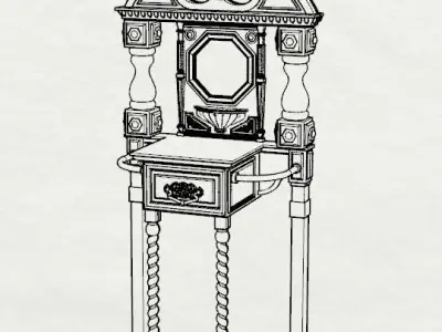 Dolls House Miniature Victorian Hall Umbrella Stand 3D print model