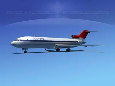 Boeing 727-200 Northwest Airlines 1 3D model