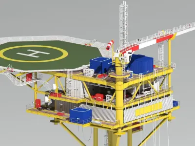 minimum facility platform 3D model