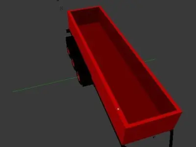 Custom 24 foot dump trailer Free 3D model