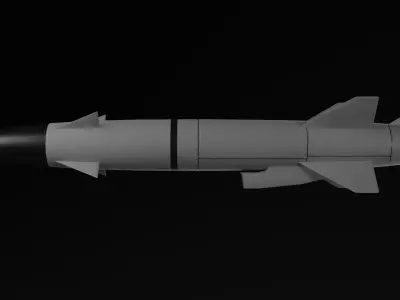 RBS 15 Mk 3 Anti-Ship Missile Rig Ready Free low-poly 3D model