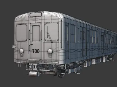 Mitsubishi Eidan Series 700 Subway Train 3D model