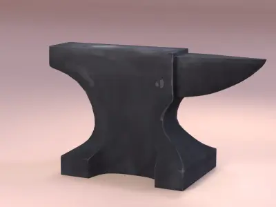 Anvil stylized Free low-poly 3D model