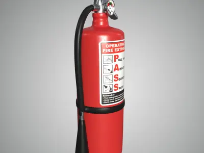 fire extinguisher Low-poly 3D model 25